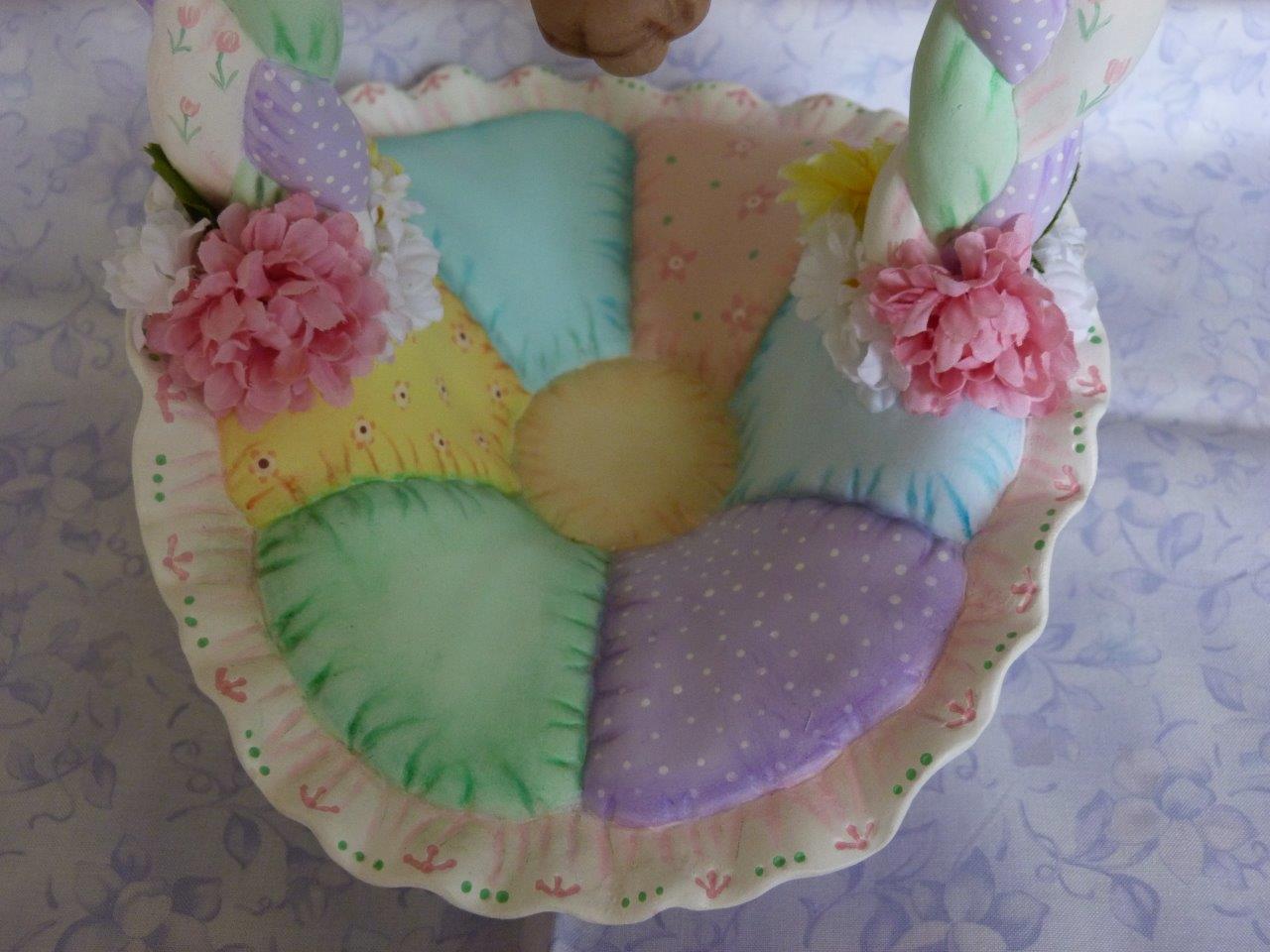 Bunny Soft Sculptured Basket with Eggs