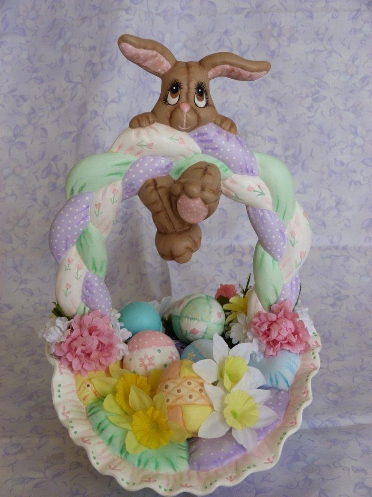 Bunny Soft Sculptured Basket with Eggs